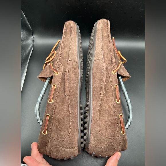 Polo Ralph Lauren Leather Brown Moccasin Loafers Driving Shoes Men’s 12D main image 10